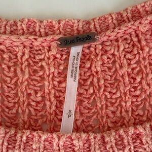 Free People Coral Knit Sweater